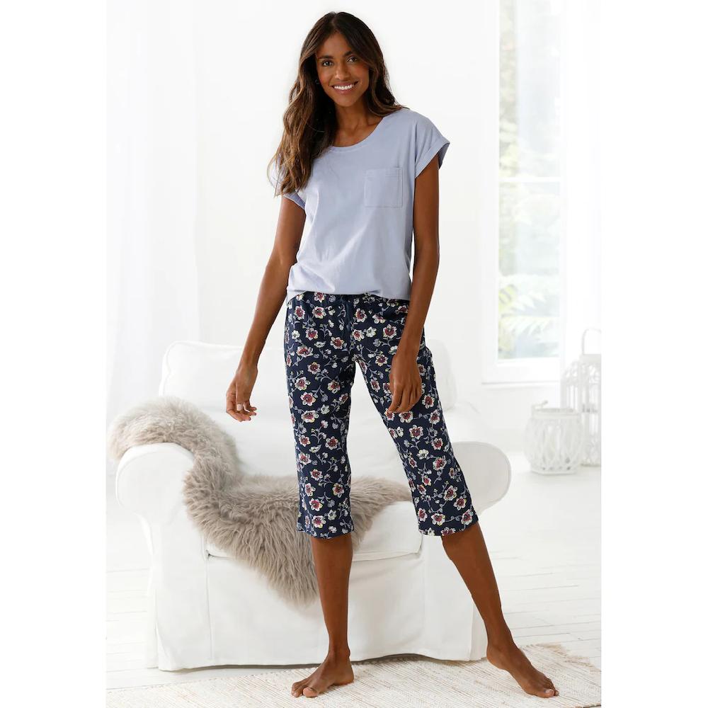 Vivance Dreams Capri-Pyjama (2 tlg.) mit gemusterter Schlafhose bestellen