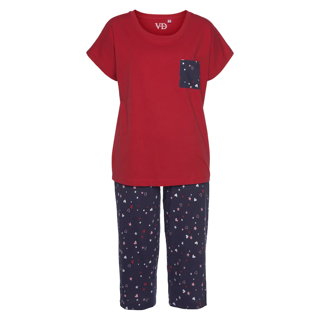 Vivance Dreams Capri-Pyjama (2 Tlg.) Mit Niedlichem Herzen-Sterne-Druck Online Kaufen