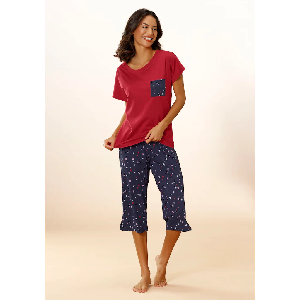 Vivance Dreams Capri-Pyjama (2 tlg.) mit niedlichem Herzen-Sterne-Druck online kaufen