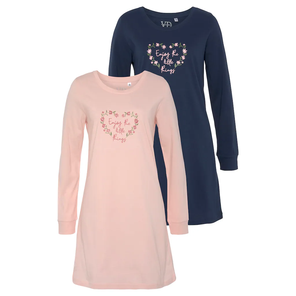 Vivance Dreams Nachthemd (2 Stück) Mit Blumendruck Im Doppelpack Online Kaufen