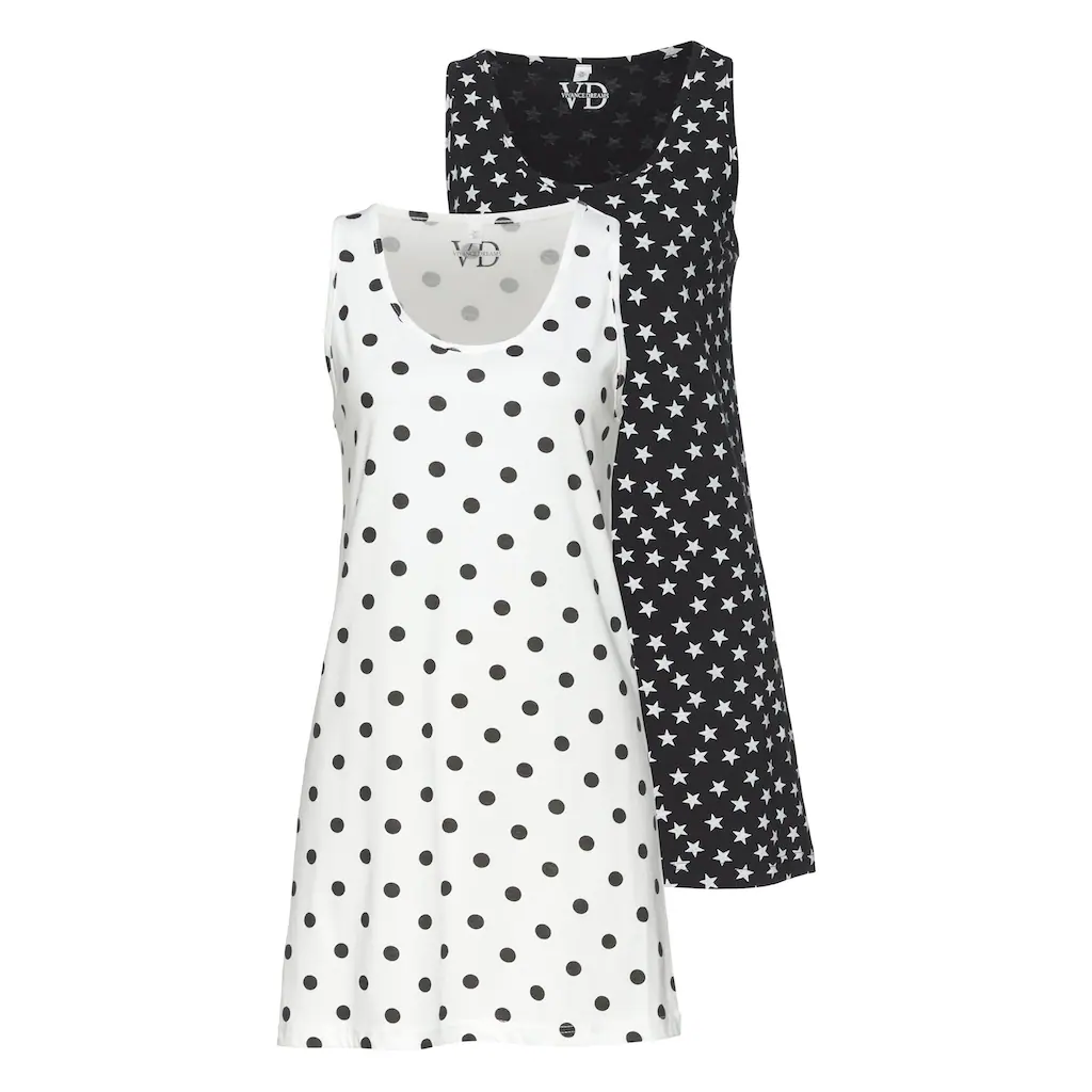 Vivance Dreams Nachthemd (2er-Pack) Mit Großen Punkten Und Sternen Online Kaufen