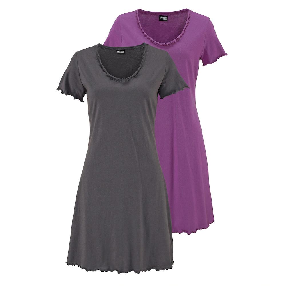 Vivance Dreams Nachthemd (2er-Pack) Mit Kräuselrändern Kaufen