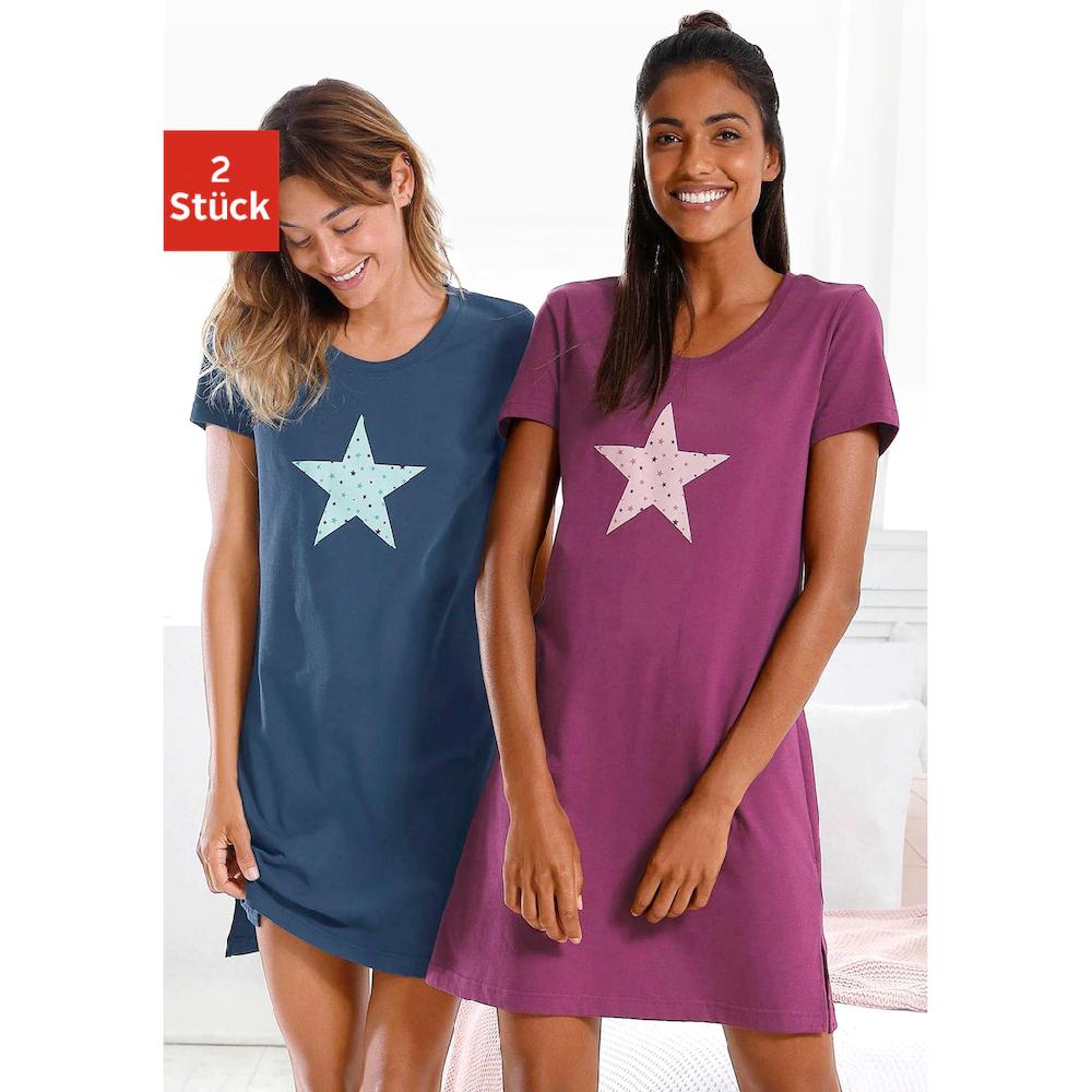 Vivance Dreams Nachthemd (2er-Pack) mit Sternenprint online bestellen