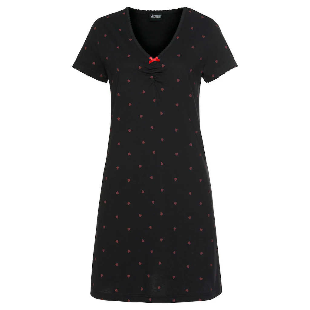 Vivance Dreams Nachthemd Mit Herzchen-Druck ▷ Für