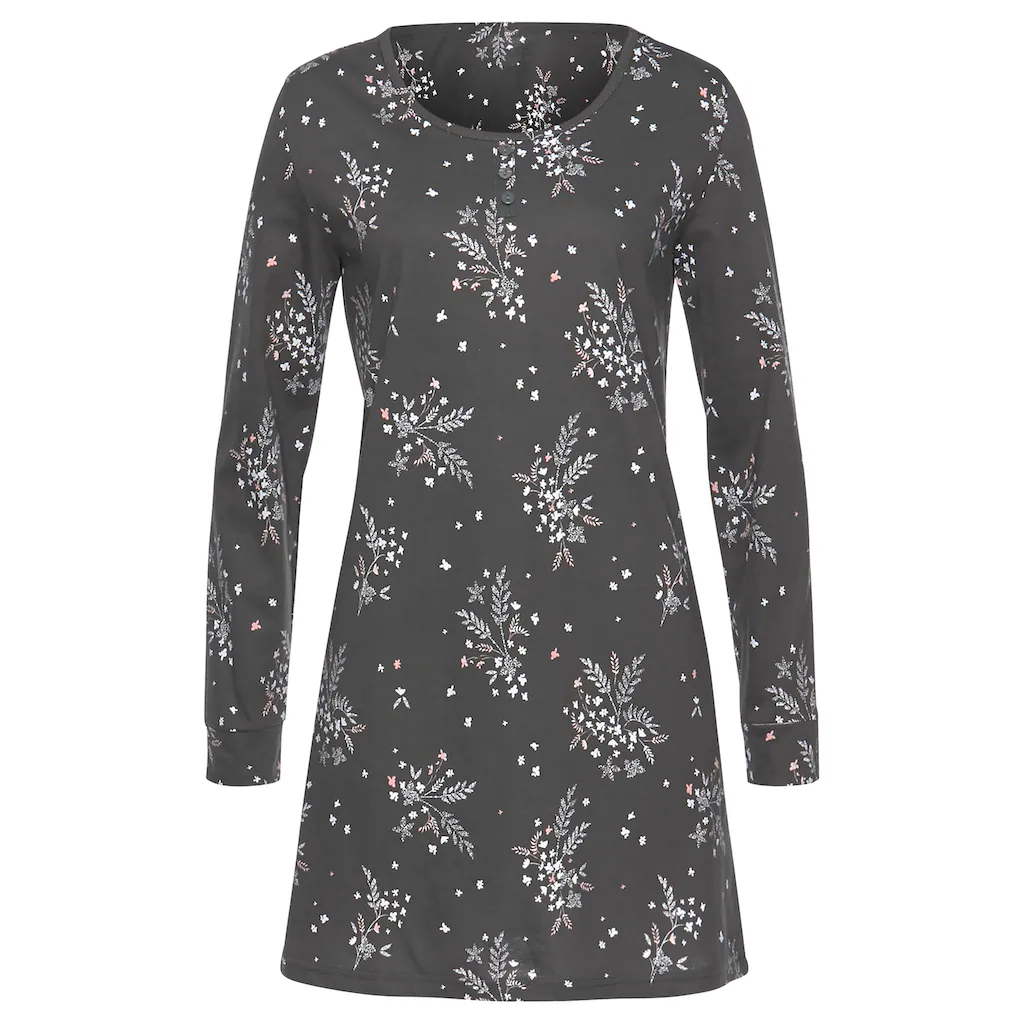 Vivance Dreams Nachthemd Mit Hortensienmuster Online Bestellen