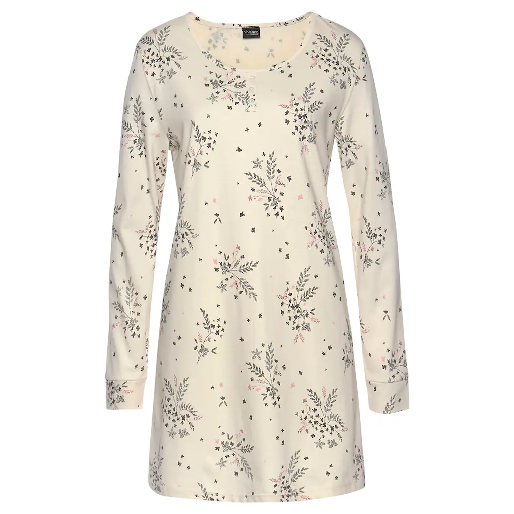 Vivance Dreams Nachthemd Mit Hortensienmuster Online Bestellen