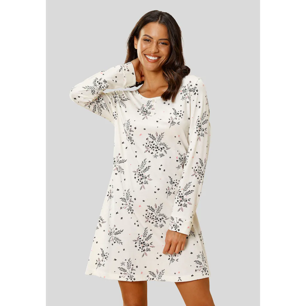 Vivance Dreams Nachthemd Mit Hortensienmuster Online Bestellen