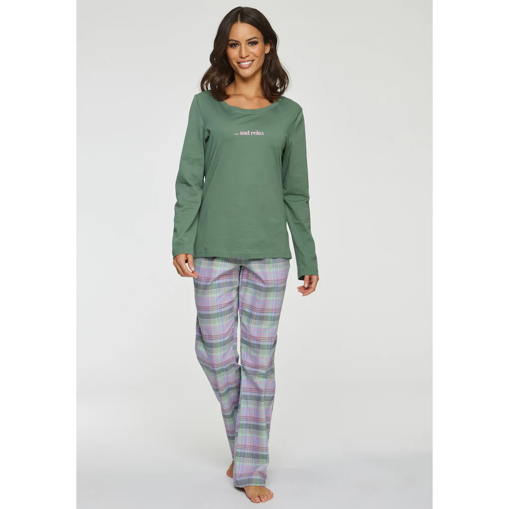 Vivance Dreams Pyjama (2 tlg.) aus kuschelig weichem Flanell online kaufen