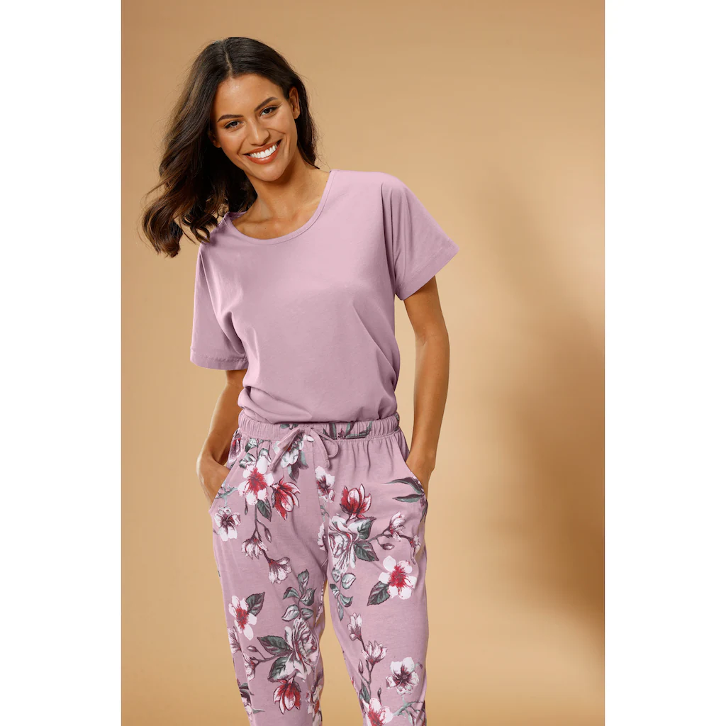Vivance Dreams Pyjama (2 Tlg.) Mit Blumendruck ▷ Für