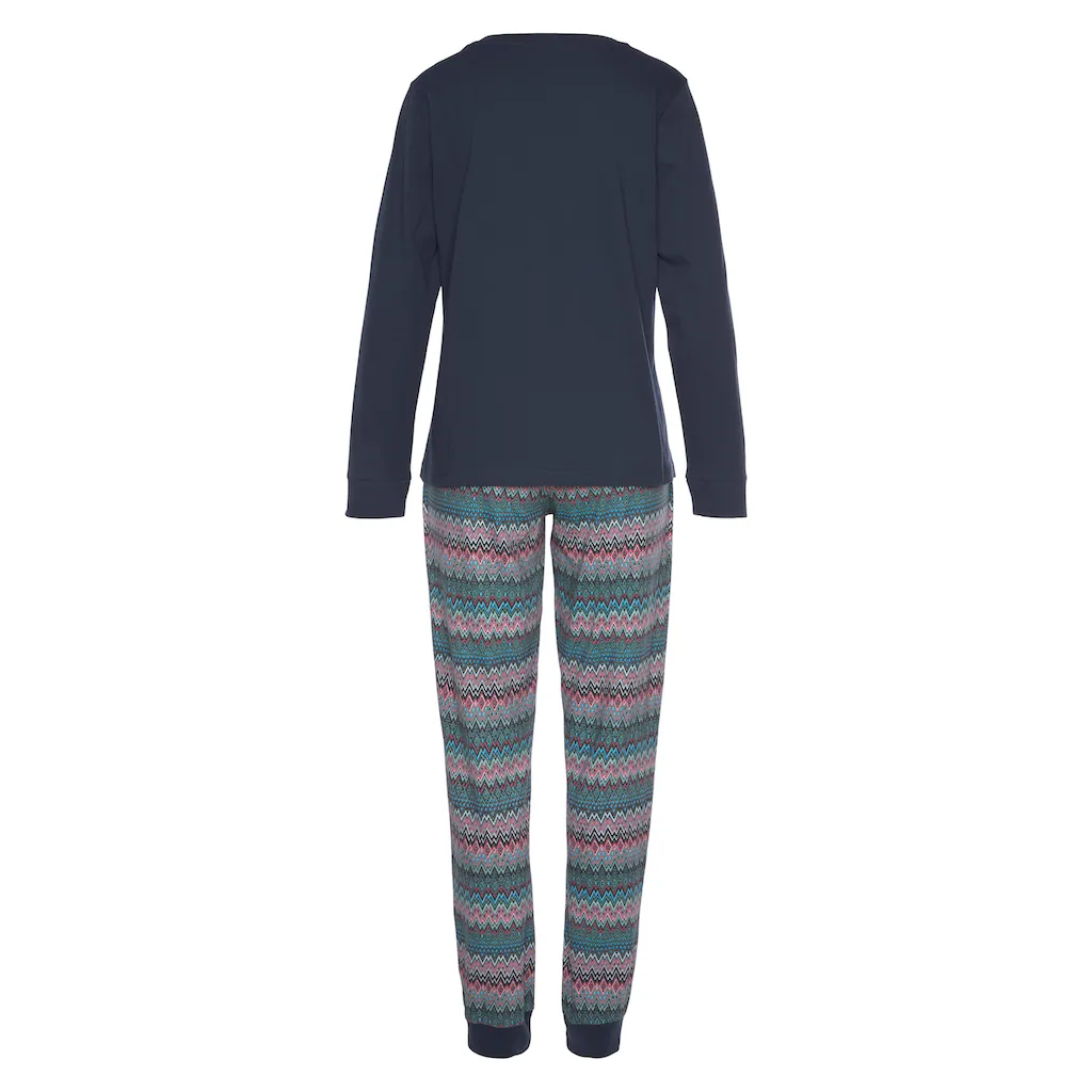 Vivance Dreams Pyjama (2 Tlg.) Mit Buntem Zick-Zack-Muster ▷ Für