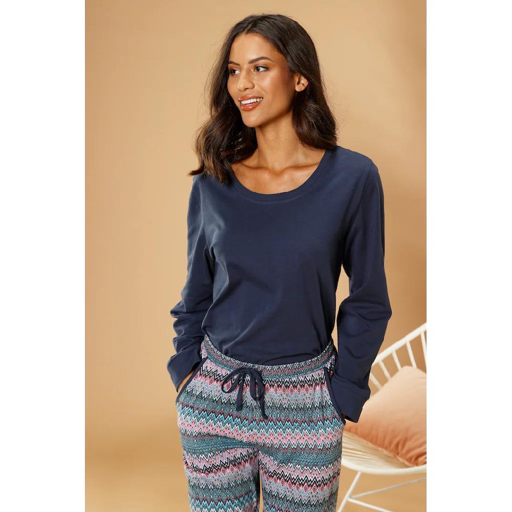 Vivance Dreams Pyjama (2 Tlg.) Mit Buntem Zick-Zack-Muster ▷ Für