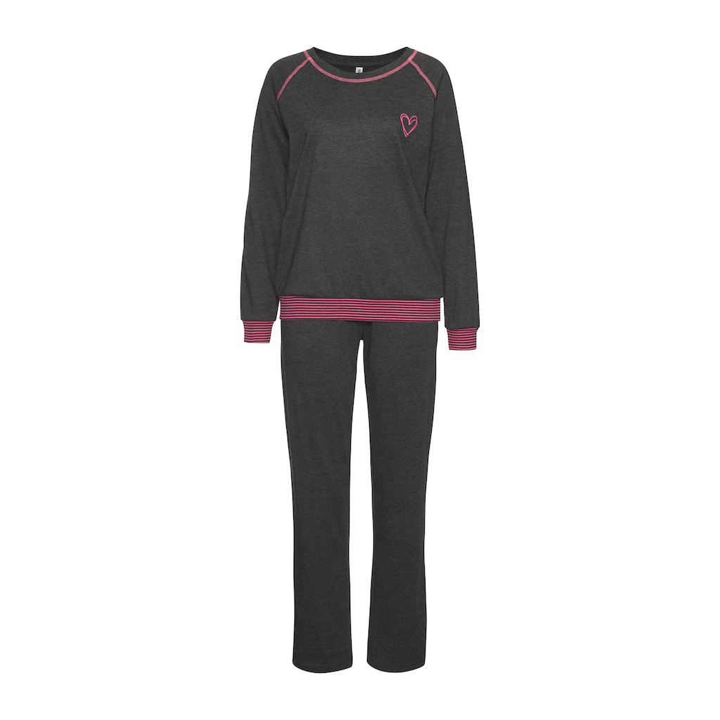Vivance Dreams Pyjama (2 Tlg.) Mit Dekorativen Flatlock-Nähten In Neonfarben Online Kaufen