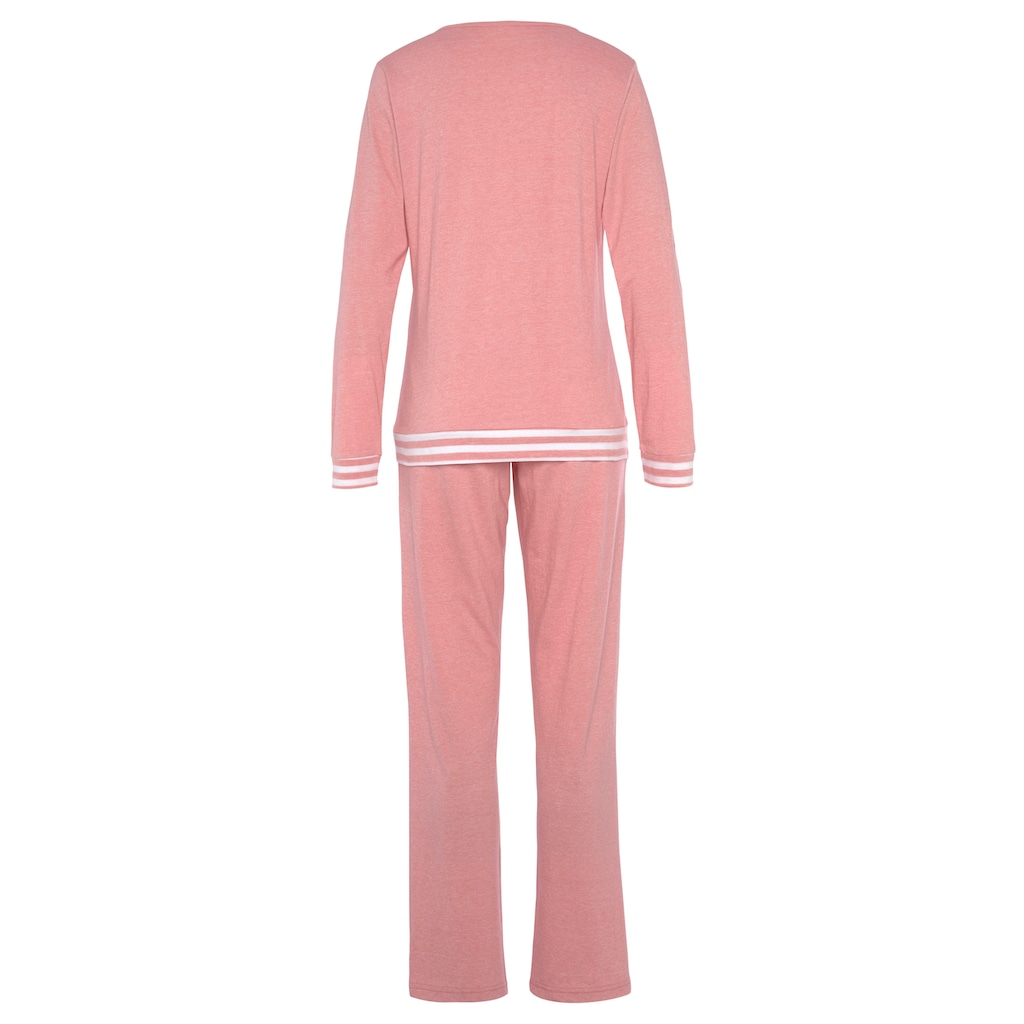 Vivance Dreams Pyjama (2 Tlg.) Mit Gestreiften Bündchen Online Bestellen