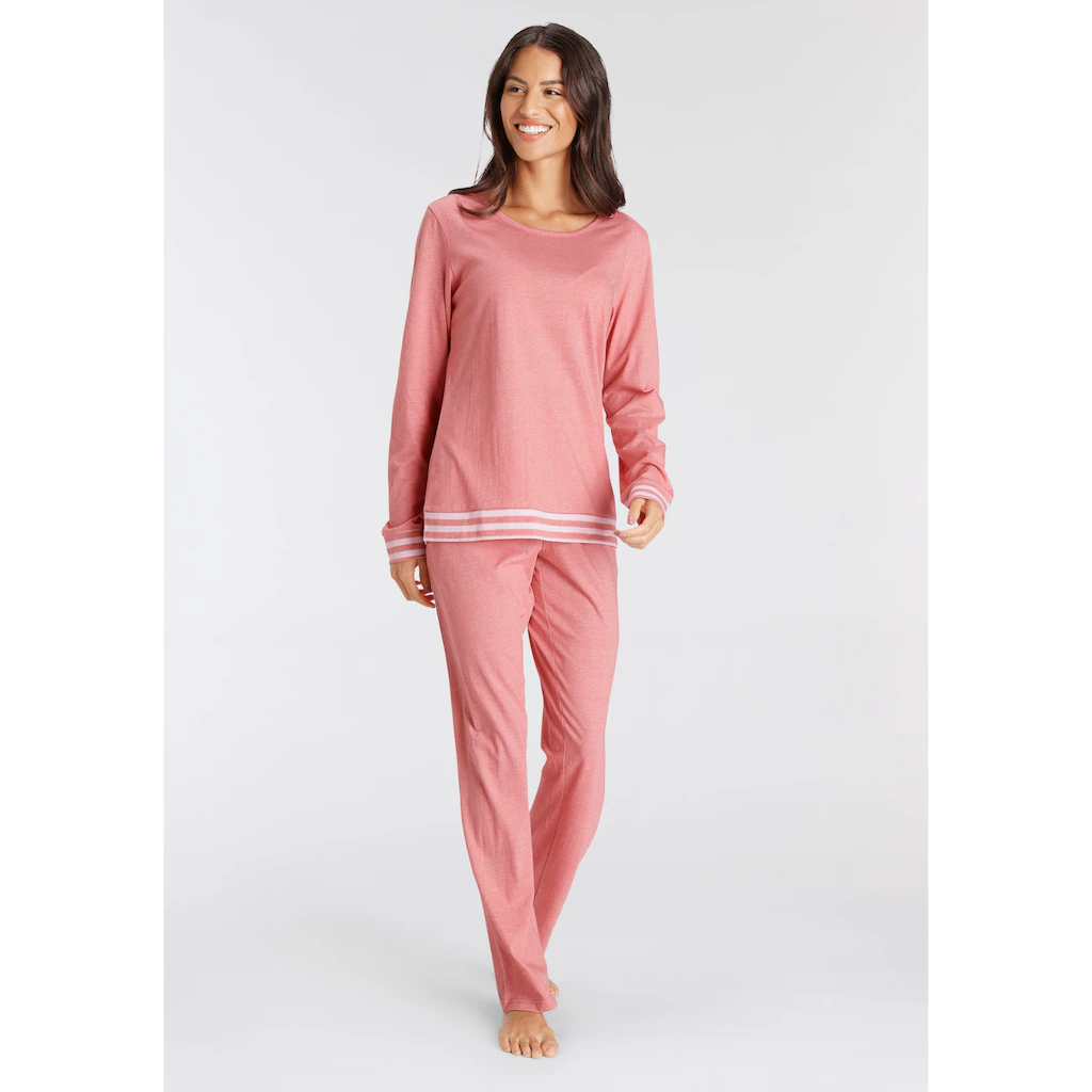 Vivance Dreams Pyjama (2 tlg.) mit gestreiften Bündchen online bestellen