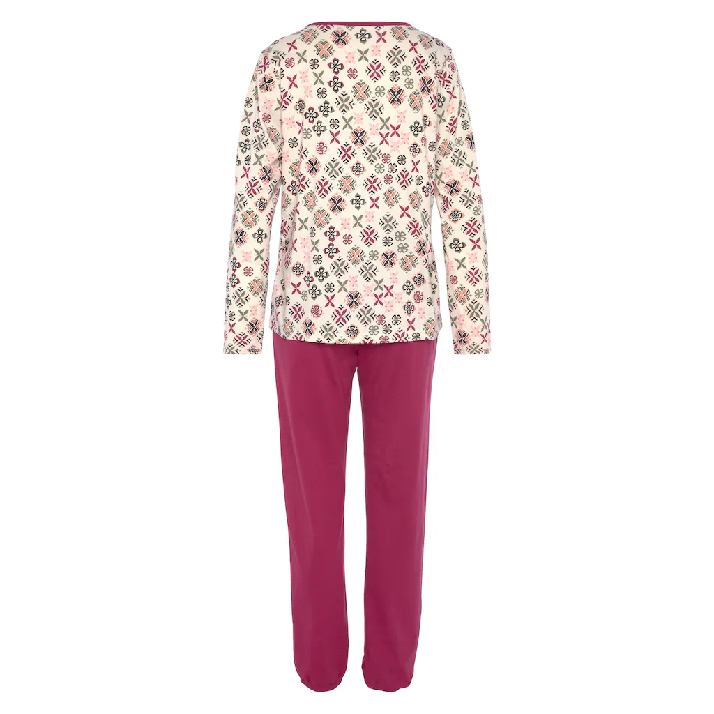 Vivance Dreams Pyjama (2 Tlg.) Mit Grafisch-floralem Alloverdruck Online Bestellen