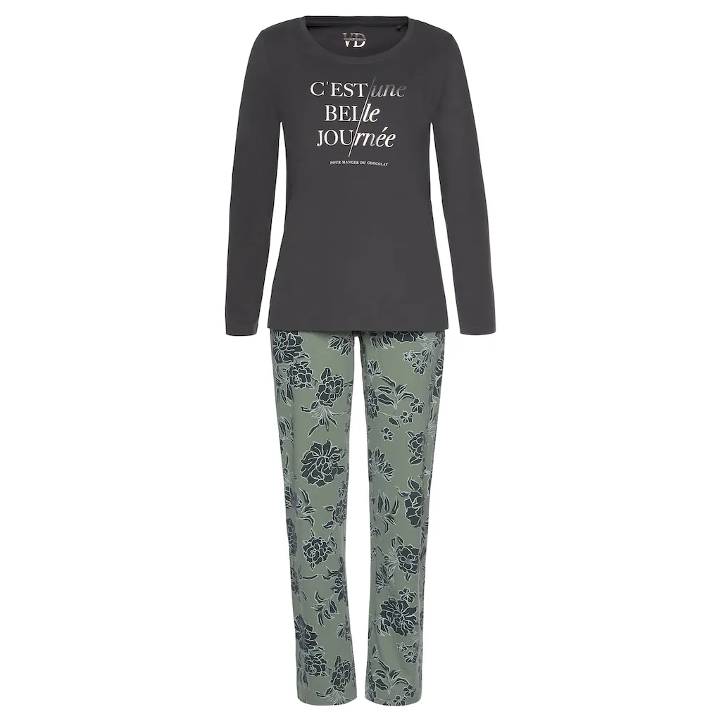 Vivance Dreams Pyjama (2 Tlg.) Mit Großem Blumen-Druck Online Kaufen