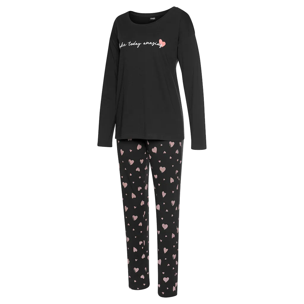 Vivance Dreams Pyjama (2 Tlg.) Mit Herzmuster Online Bestellen