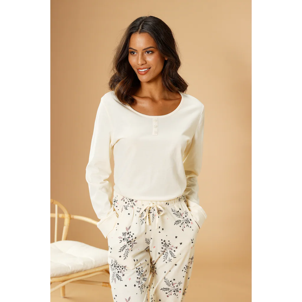 Vivance Dreams Pyjama (2 Tlg.) Mit Hortensien Muster Online Kaufen