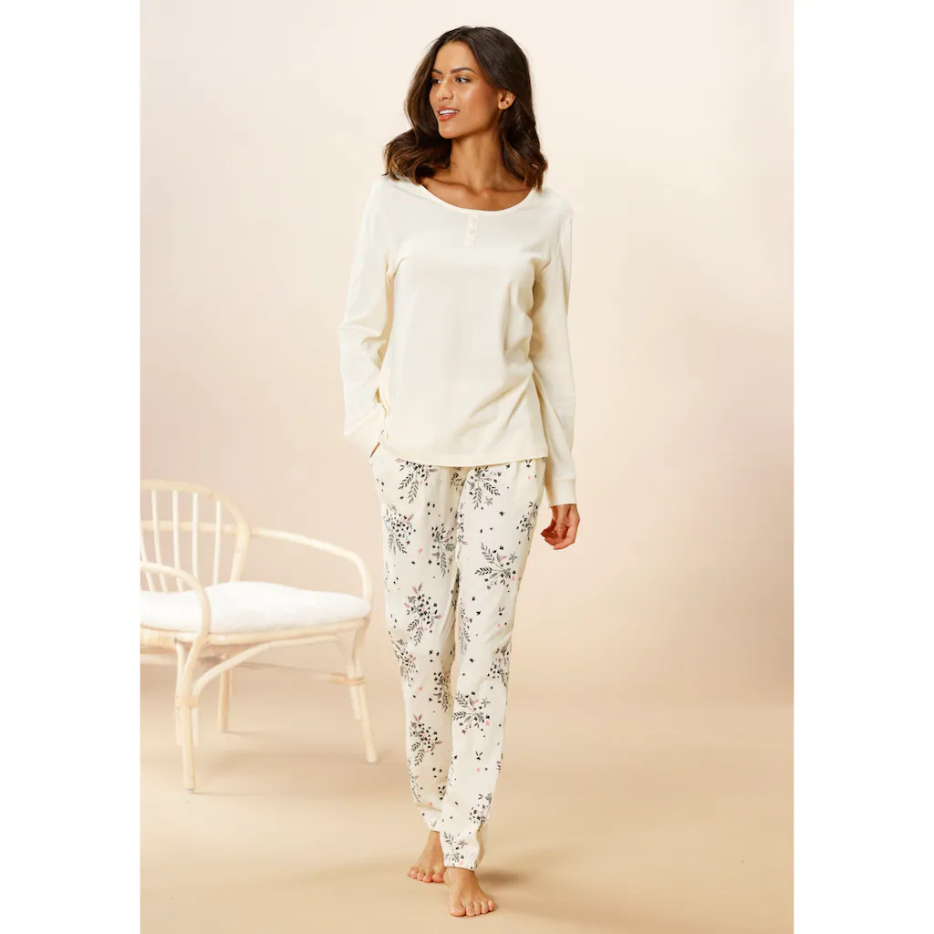 Vivance Dreams Pyjama (2 tlg.) mit Hortensien Muster online kaufen