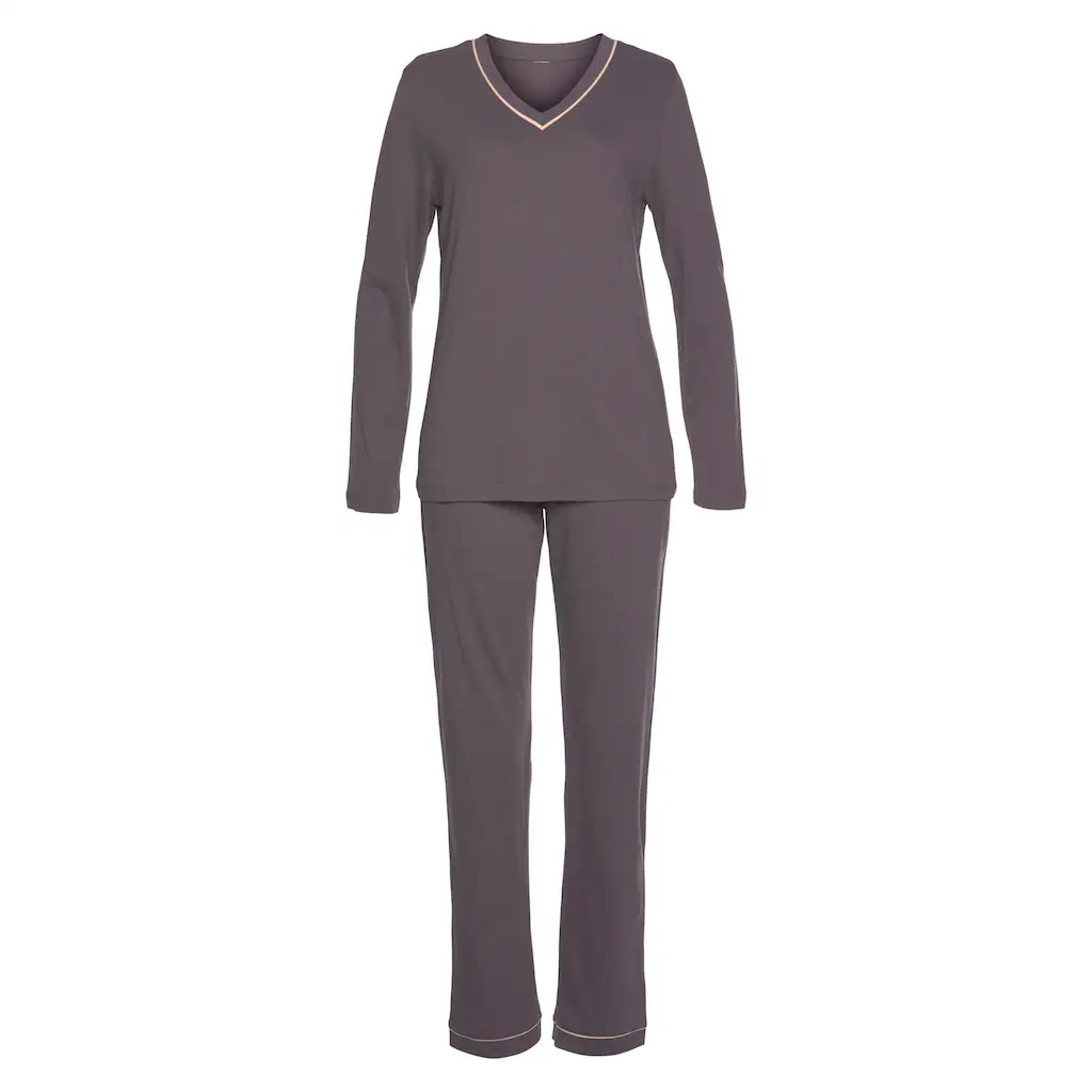 Vivance Dreams Pyjama (2 Tlg.) Mit Kontrastpaspel-Details Online Kaufen