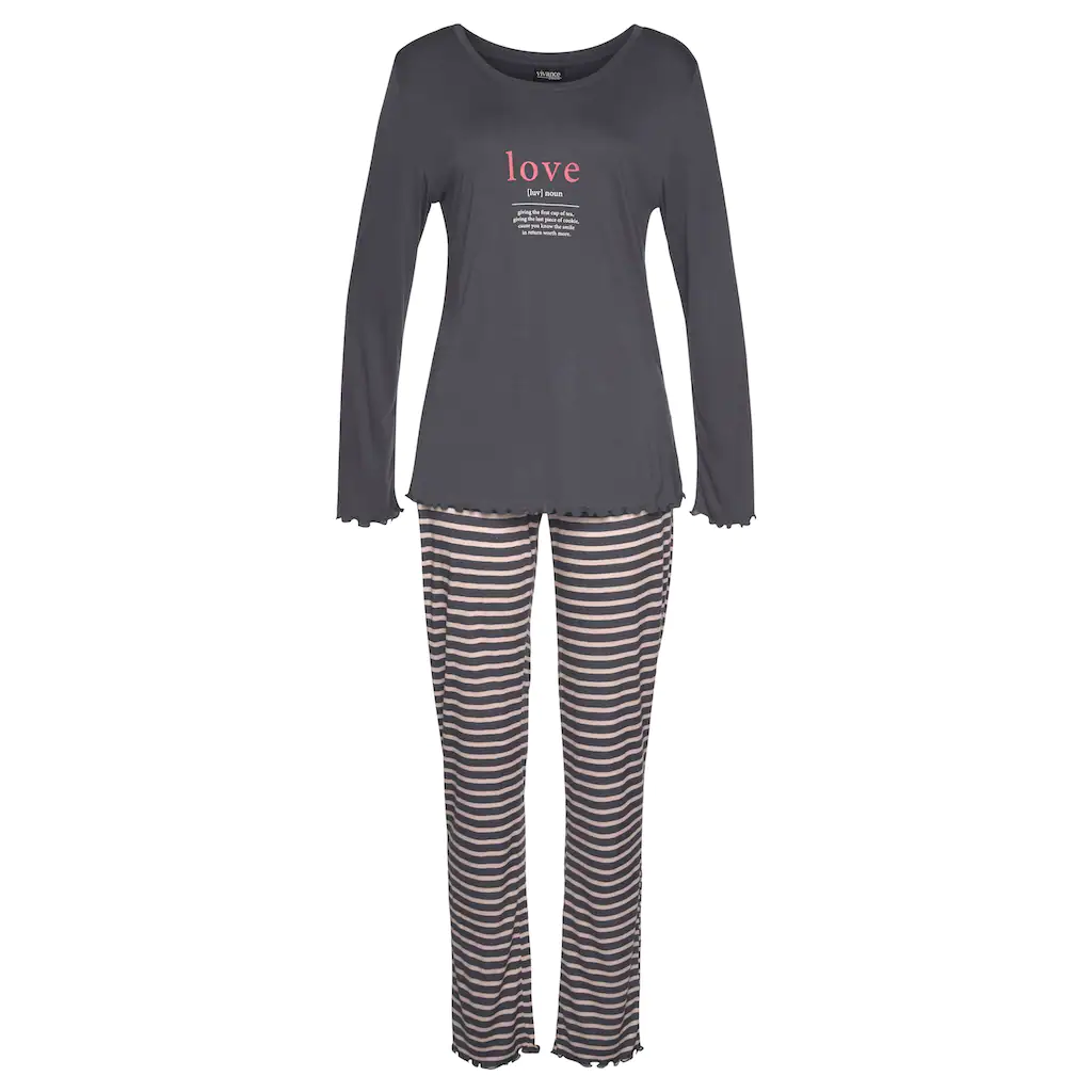 Vivance Dreams Pyjama (2 Tlg.) Mit Kräuselsäumen Kaufen