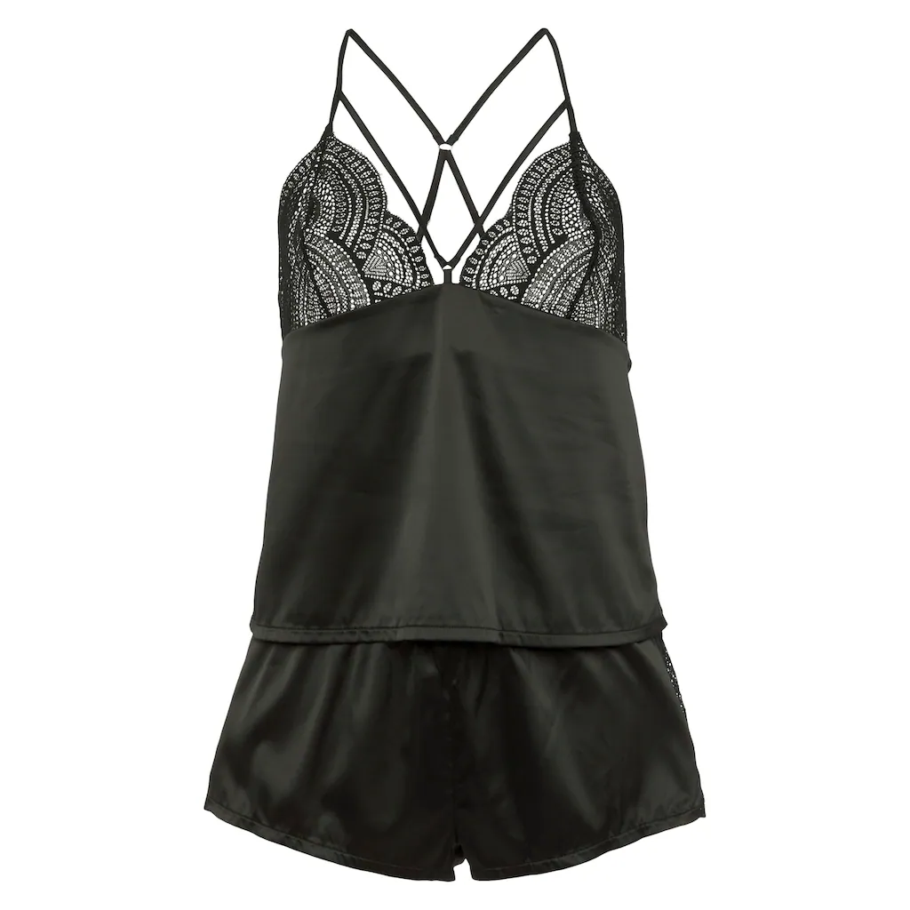 Vivance Dreams Pyjama (2 Tlg.) Mit Spitzeneinsätzen Online Kaufen