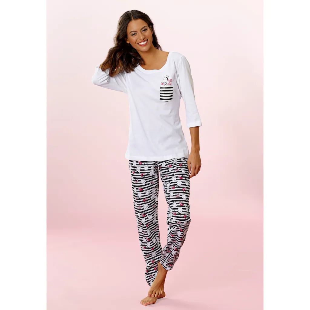 Vivance Dreams Pyjama (2 tlg.) mit verspieltem Giraffen-Print online kaufen