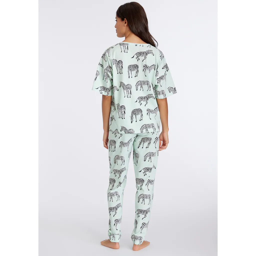 Vivance Dreams Pyjama (2 Tlg.) Mt Animal Alloverprint Online Kaufen