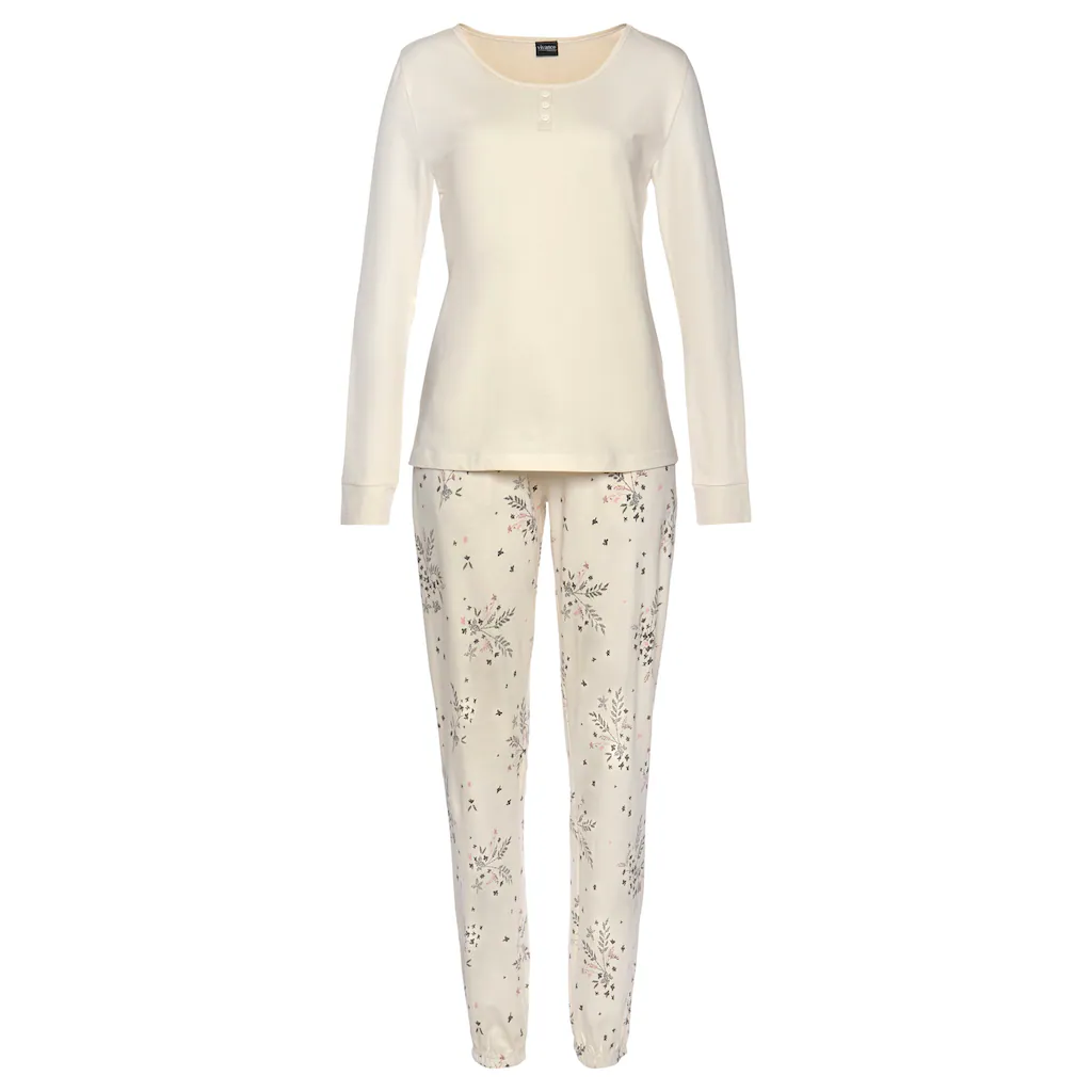 Vivance Dreams Pyjama (4 Tlg. 2 Stück) Mit Feinen Blumenzweigen Online Kaufen