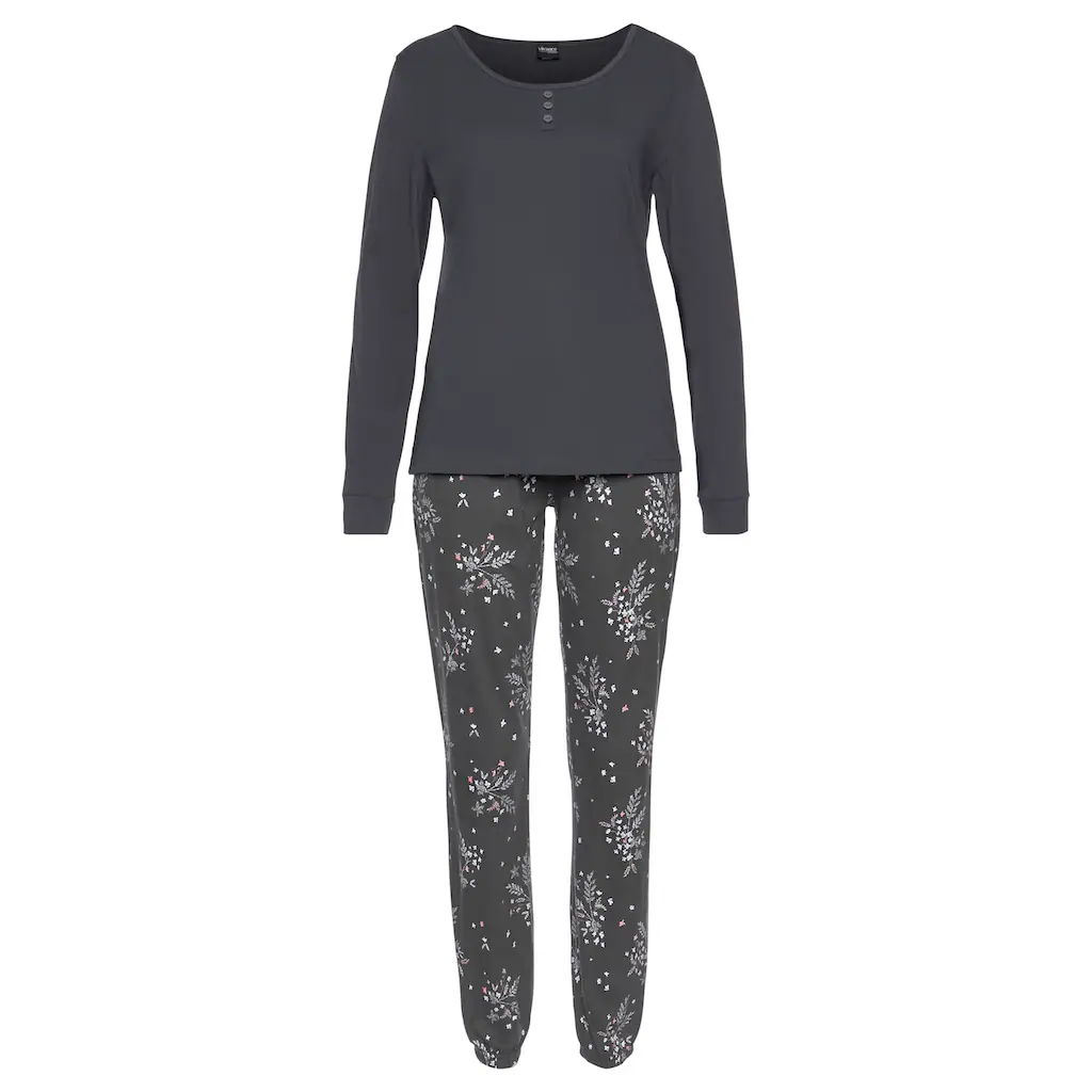 Vivance Dreams Pyjama (4 Tlg. 2 Stück) Mit Feinen Blumenzweigen Online Kaufen