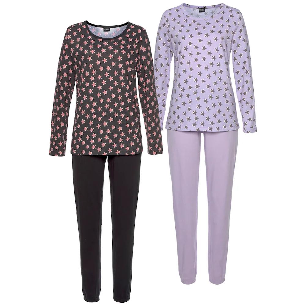 Vivance Dreams Pyjama (4 Tlg. 2 Stück) Mit Sternenmuster Kaufen
