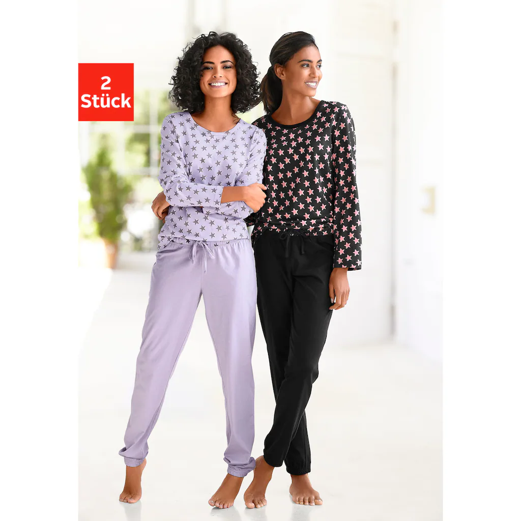 Vivance Dreams Pyjama (4 tlg. 2 Stück) mit Sternenmuster kaufen Vivance Dreams Pyjama (4 tlg. 2 Stück) mit Sternenmuster kaufen