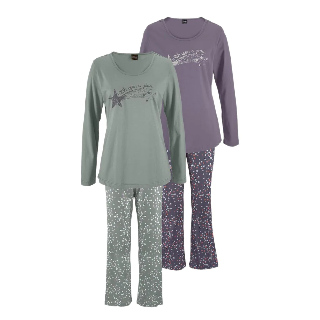 Vivance Dreams Pyjama (4 Tlg. 2 Stück) Mit Sternenprint Kaufen