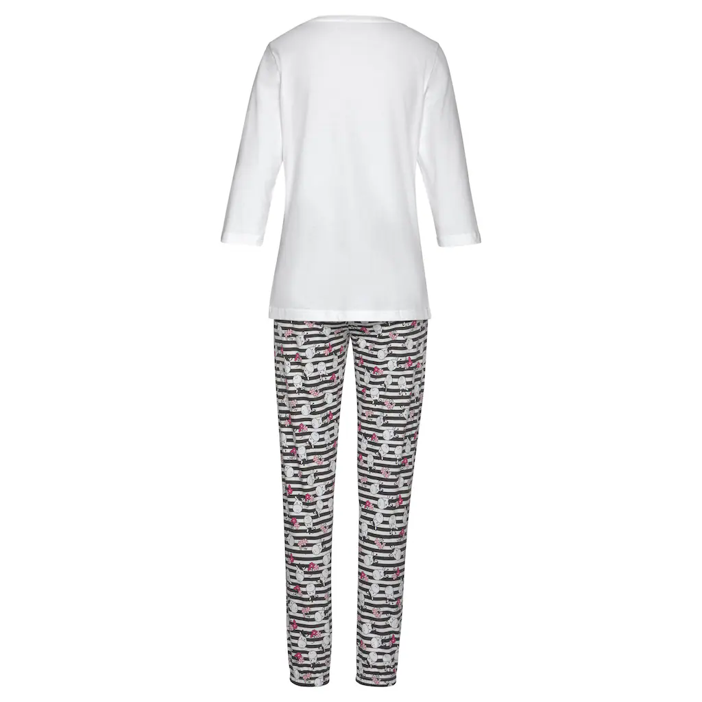 Vivance Dreams Pyjama (4 Tlg. 2 Stück) Mit Verspieltem Tierprint ▷ Für
