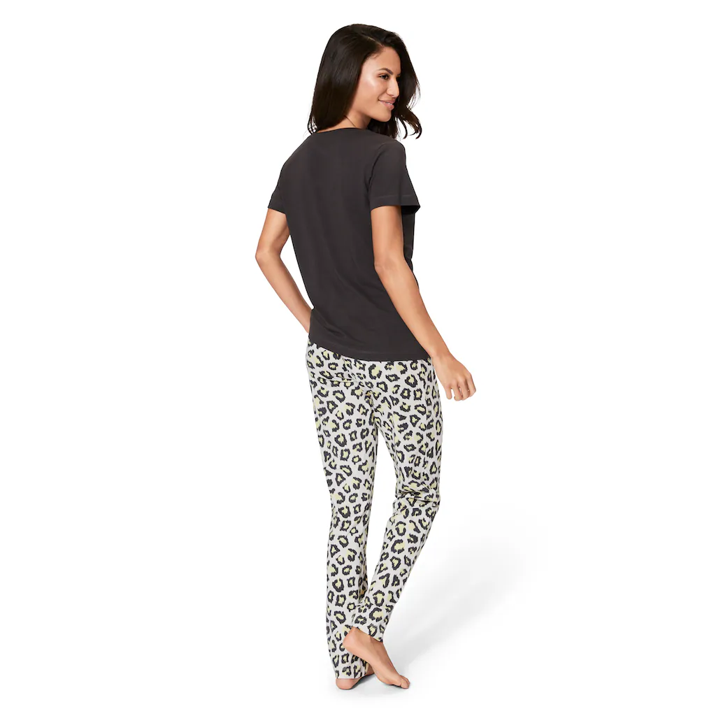 Vivance Dreams Pyjama (Packung 3 Teilig) Mit Leo-Print