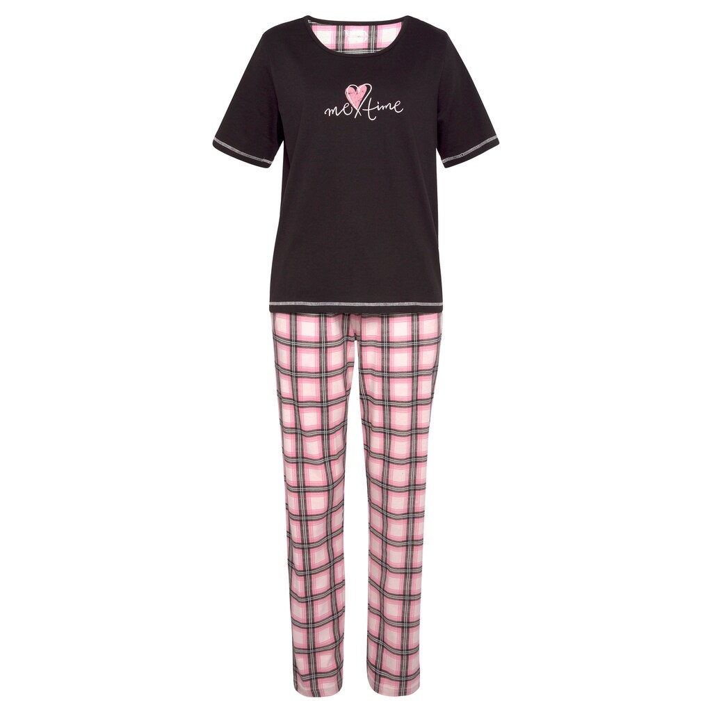 Vivance Dreams Pyjama (Packung 4 Tlg. 2 Stück) Im Doppelpack Mit Karomuster