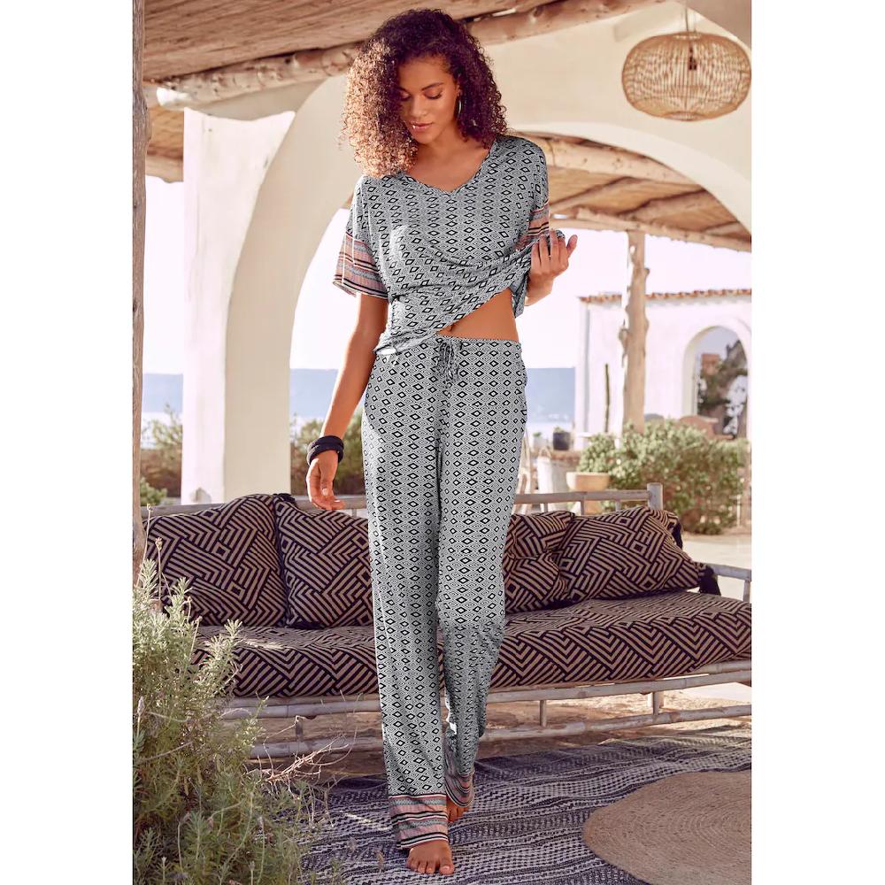 Vivance Dreams Pyjamaoberteil In Schönem Ethno-Design Bestellen