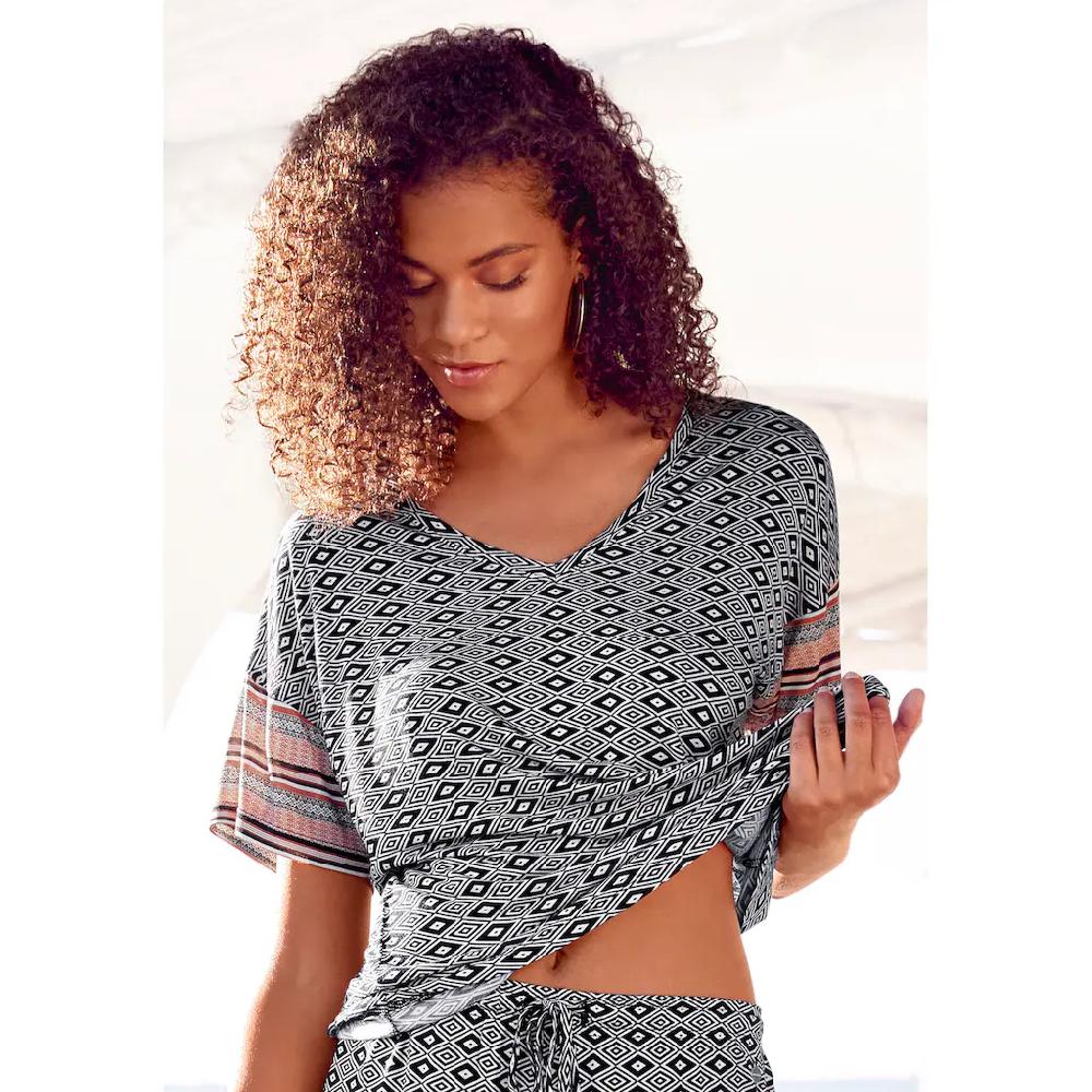 Vivance Dreams Pyjamaoberteil In Schönem Ethno-Design Bestellen