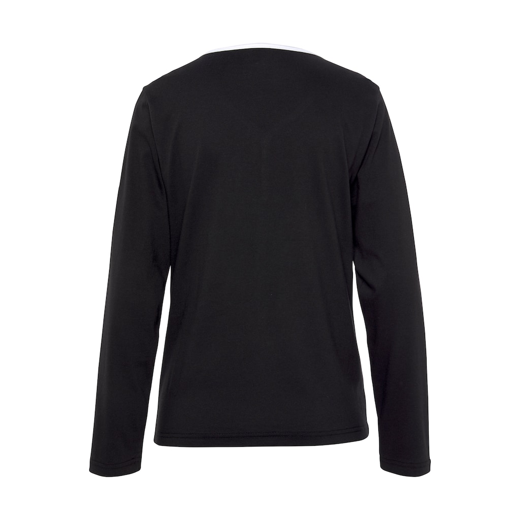 Vivance Dreams Pyjamaoberteil Mit Paspel Und Kurzer Zier-Knopfleiste Bestellen