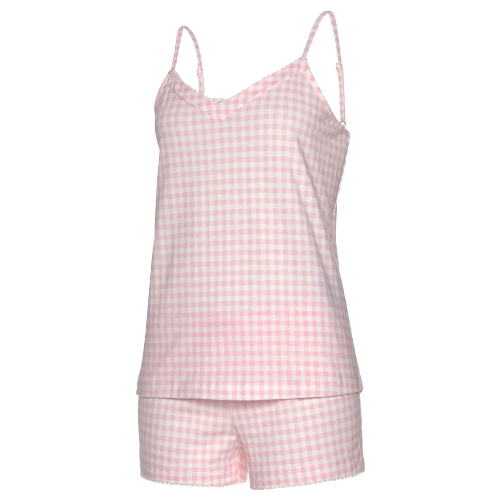 Vivance Dreams Shorty (2 Tlg.) Mit Feinem Muster Und Häkelkante Kaufen