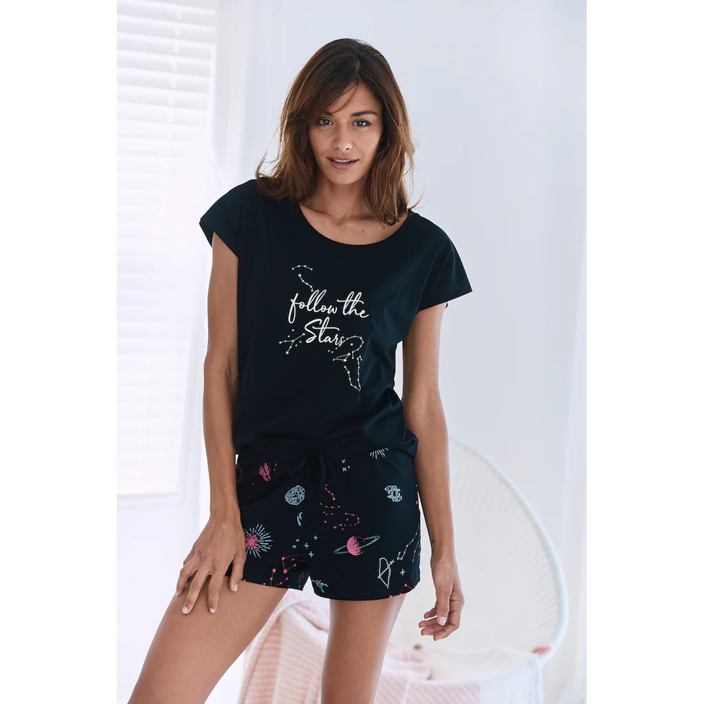 Vivance Dreams Shorty (2 tlg.) mit Galaxy-Muster bestellen