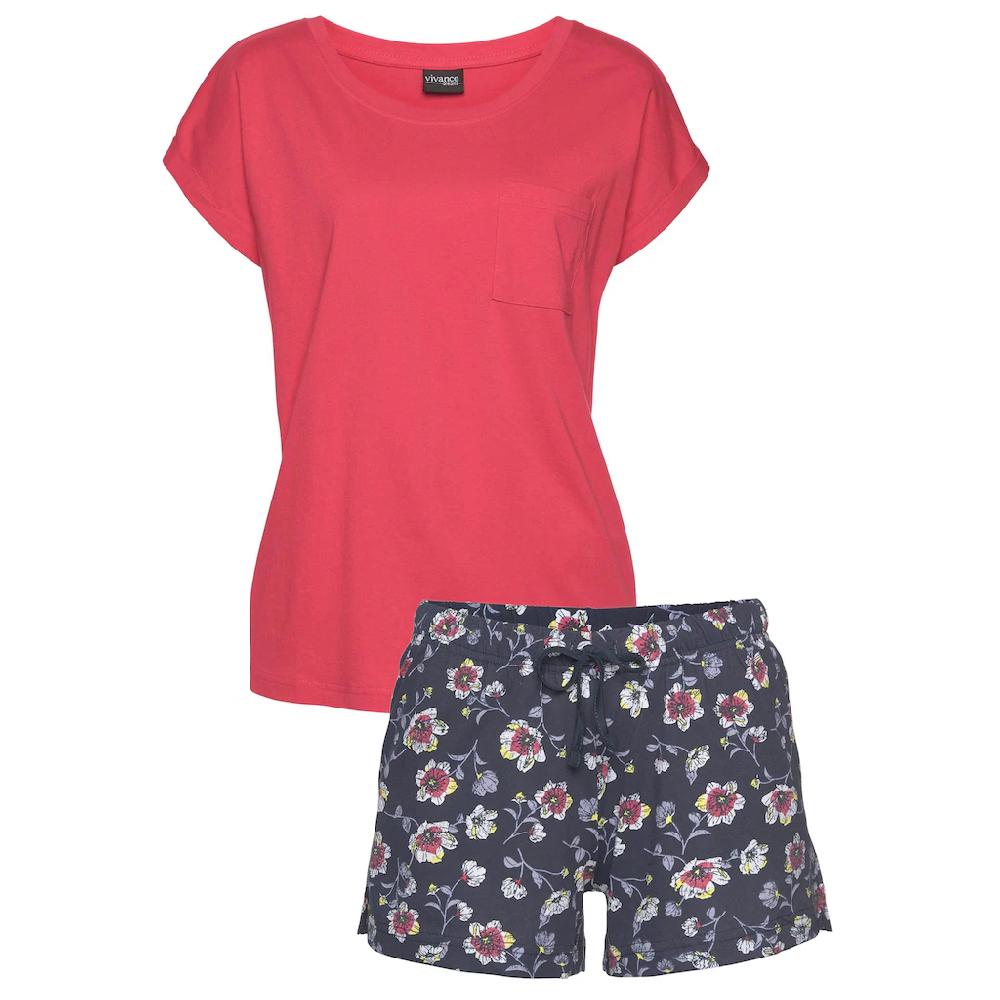 Vivance Dreams Shorty (2 Tlg.) Mit Gemusterter Schlafshorts ▷ Für