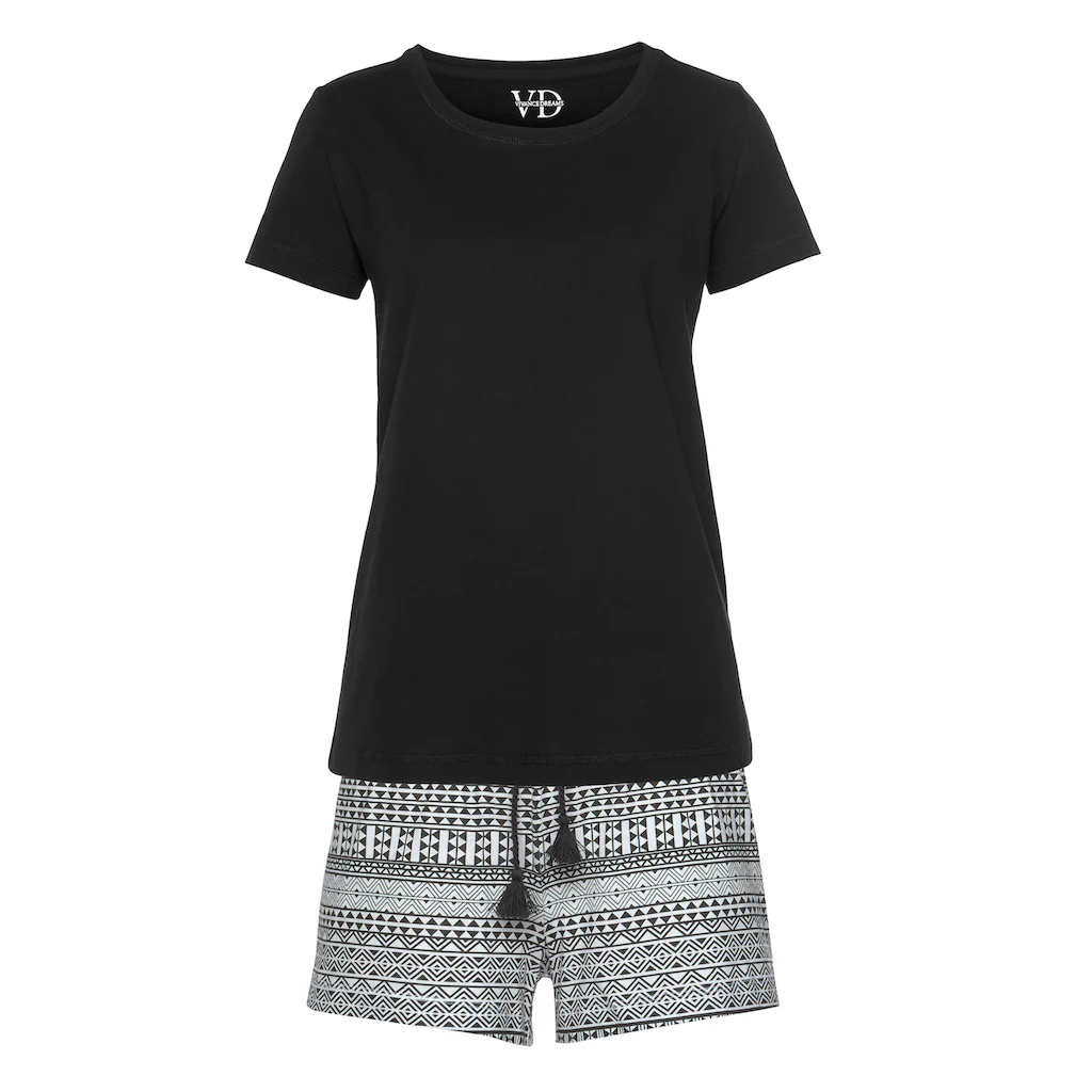 Vivance Dreams Shorty (2 Tlg.) Mit Schwarz-weißem Ethno-Muster Bestellen