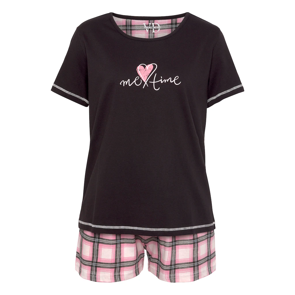 Vivance Dreams Shorty (Packung 4 Tlg. 2 Stück) Im Doppelpack Mit Karomuster