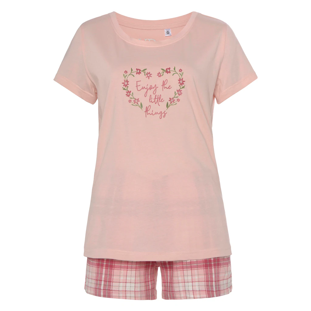 Vivance Dreams Shorty (Packung 4 Tlg. 2 Stück) Mit Karo- Und Blumendruck Im Doppelpack Kaufen