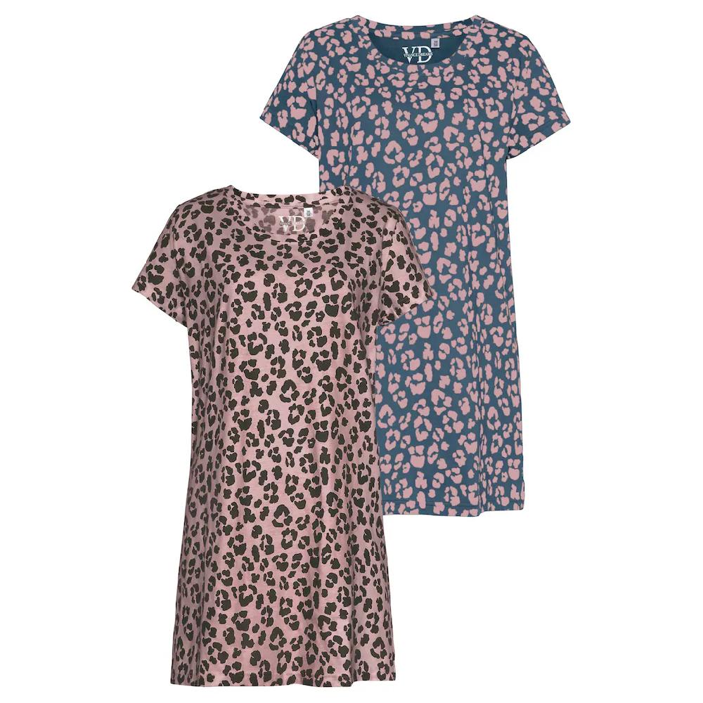 Vivance Dreams Sleepshirt (2er-Pack) Mit Leo-Muster ▷ Für