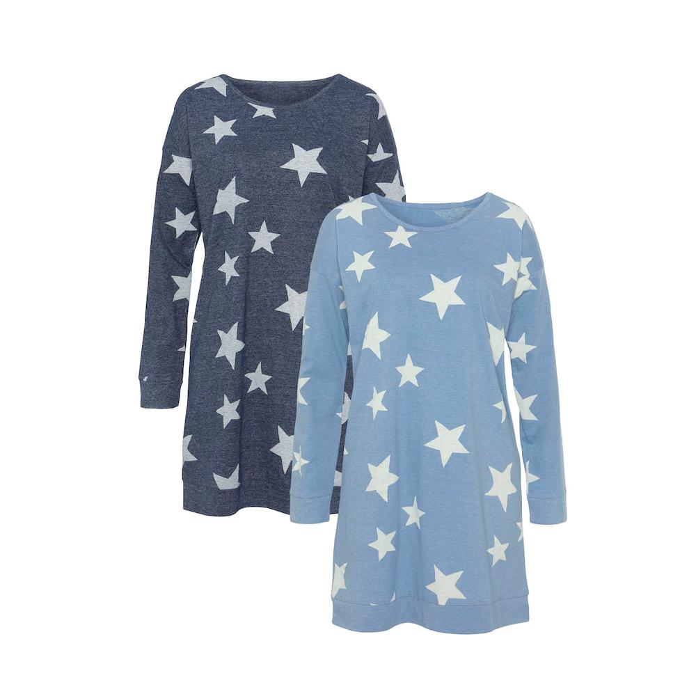 Vivance Dreams Sleepshirt (2er Pack) Mit Sterne-Druck Online Bestellen