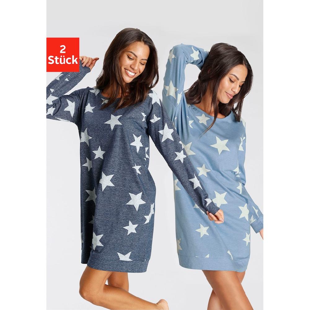 Vivance Dreams Sleepshirt (2er Pack) mit Sterne-Druck online bestellen