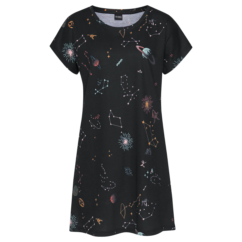 Vivance Dreams Sleepshirt Mit Galaxy-Muster Online Bestellen