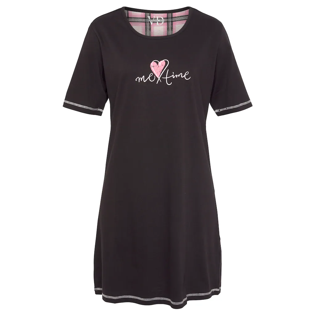 Vivance Dreams Sleepshirt (Packung 2 Stück) Im Doppelpack Mit Karomuster